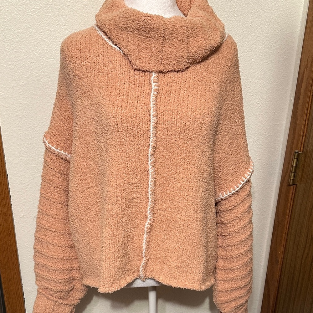 POL NWOT Peach Cowl Neck Sweater